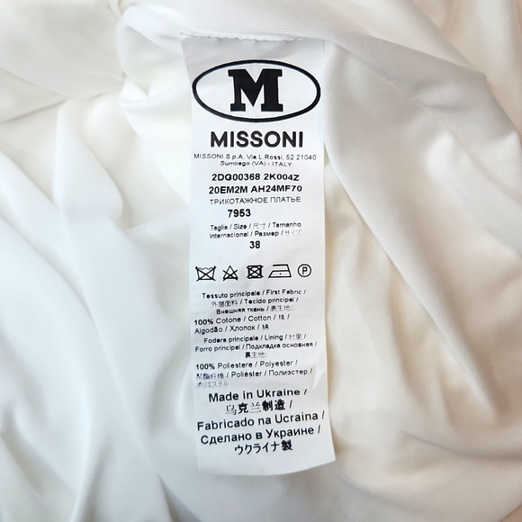 M By MISSONI Stretchy Cream Knit Dress, Size 38EU ~ NWT - Picture 11 of 14